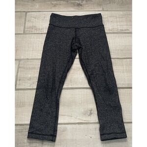 Lululemon Wunder Under High Rise‎ Crops Herringbone Print Legging Size 4
